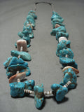 Spiderweb Turquoise Nuggets Huge Vintage Navajo Native American Jewelry jewelry/ Santo Domingo Heishi Necklace-Nativo Arts