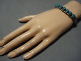 Spiderweb Turquoise Vintage Navajo Sterling Silver Native American Bracelet Old-Nativo Arts
