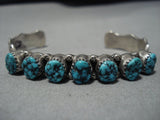 Spiderweb Turquoise Vintage Navajo Sterling Silver Native American Bracelet Old-Nativo Arts