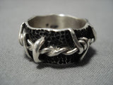 Sterling Silver Barbed Wire!! Native American Navajo Sterling Silver Ring-Nativo Arts