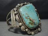 Striking Native American Jewelry Navajo Royston Turquoise Sterling Silver Marc James Bracelet-Nativo Arts