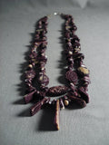 Striking Navajo/ Santo Domingo Purple Sterling Native American Jewelry Silver Necklace-Nativo Arts