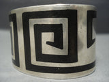 Striking Vintage Allen Brown Sterling Native American Jewelry Silver Bracelet Old-Nativo Arts