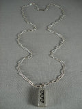 Striking Vintage Hopi Native American Jewelry Silver Wave Necklace-Nativo Arts