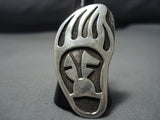 Striking Vintage Hopi Unique Sterling Silver Native American Jewelry Ring Old-Nativo Arts