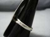 Striking Vintage Hopi Unique Sterling Silver Native American Jewelry Ring Old-Nativo Arts