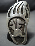 Striking Vintage Hopi Unique Sterling Silver Native American Jewelry Ring Old-Nativo Arts