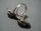 Striking Vintage Native American Jewelry Navajo Sterling Silver Cerrillos Turquoise Ring Old-Nativo Arts