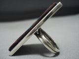 Striking Vintage Native American Jewelry Navajo Turquoise Purple Sterling Silver Ring-Nativo Arts