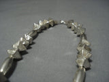 Striking Vintage Native American Jewelry Zuni Sterling Silver Carol Niha Necklace Old-Nativo Arts