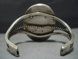 Striking Vintage Navajo Intense Huge Wildhrse Turquoise Sterling Silver Bracelet-Nativo Arts