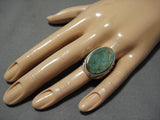Striking Vintage Navajo Native American Royston Turquoise Sterling Silver Ring-Nativo Arts