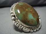 Striking Vintage Navajo Royston Turquoise Sterling Silver Native American Ring-Nativo Arts