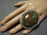 Striking Vintage Navajo Royston Turquoise Sterling Silver Native American Ring-Nativo Arts