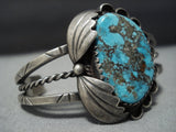 Striking Vintage Navajo Sterling Silver Turquoise Bracelet Native American Jewelry-Nativo Arts