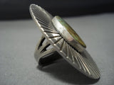 Striking Vntage Native American Jewelry Navajo Royston Turquoise Sterling Silver Ring-Nativo Arts