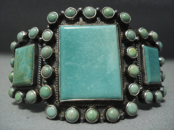 Stunning Don Brown Vintage Navajo Royston Turquoise Sterling Native American Jewelry Silver Bracelet-Nativo Arts