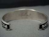 Stunning 'Graduating Bead' Native American Jewelry Navajo Solid Sterling Silver Nez Cuff Bracelet-Nativo Arts