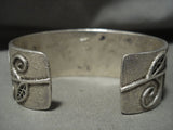 Stunning Navajo Carico Lake Turquoise Native American Jewelry Silver Flower Bracelet-Nativo Arts