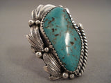 Stunning Tso Family Turquoise Navajo Native American Jewelry Silver Ring-Nativo Arts