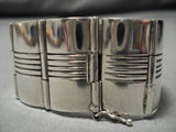 Stunning Vendever Vintage Native American Navajo Sterling Silver Bracelet Old-Nativo Arts