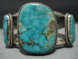 Stunning Vintage Native American Jewelry Hopi Royston Turquoise Sterling Silver Tawanghongua Bracelet-Nativo Arts