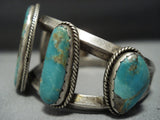 Stunning Vintage Native American Jewelry Hopi Royston Turquoise Sterling Silver Tawanghongua Bracelet-Nativo Arts