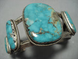 Stunning Vintage Native American Jewelry Hopi Royston Turquoise Sterling Silver Tawanghongua Bracelet-Nativo Arts