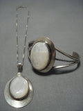 Stunning Vintage Native American Jewelry Navajo Sterling Silver Mother Ofpearl Bracelet-Nativo Arts