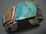 Stunning Vintage Native American Jewelry Navajo Turquoise Leonard Jim Sterling Silver Bracelet-Nativo Arts