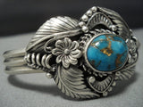Stunning Vintage Native American Jewelry Navajo Turquoise Sterling Silver Cuff Bracelet-Nativo Arts