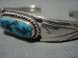 Stunning Vintage Native American Navajo Arrowhead Turquoise Sterling Silver Bracelet Old Cuff-Nativo Arts
