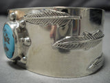 Stunning Vintage Native American Navajo Oval Turquoise Sterling Silver Bracelet-Nativo Arts