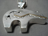 Stunning Vintage Native American Navajo Sterling Silver Bear Perry Necklace Old-Nativo Arts