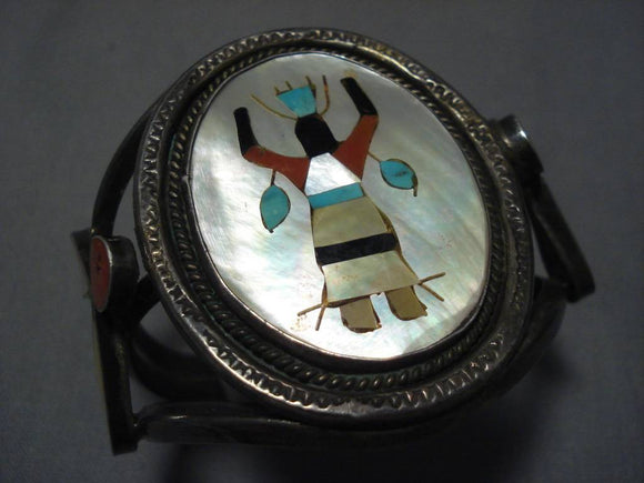 Stunning Vintage Native American Navajo Turquoise Sterling Silver Naitve American Bracelet Old-Nativo Arts