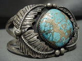 Stunning Vintage Navajo #8 Turquoise Native American Jewelry Silver Bracelet-Nativo Arts