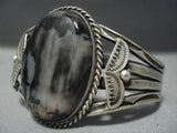Stunning Vintage Navajo Agate Sterling Native American Jewelry Silver Bracelet-Nativo Arts