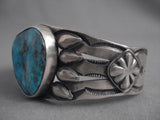 Stunning Vintage Navajo Blue Diamond Turquoise Native American Jewelry Silver Bracelet-Nativo Arts