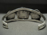 Stunning Vintage Navajo 'Domed Persin Turquoise' Native American Jewelry Silver Bracelet-Nativo Arts