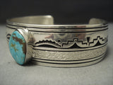 Stunning Vintage Navajo Green Royston Turquoise Sterling Native American Jewelry Silver Bracelet-Nativo Arts