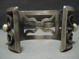 Stunning Vintage Navajo Green Turquoise Sterling Silver Native American Jewelry Bracelet-Nativo Arts
