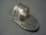 Stunning Vintage Navajo Native American Jewelry jewelry Turquoise Lapis Sterling Silver Ring Old-Nativo Arts