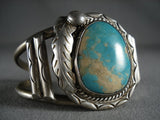 Stunning Vintage Navajo Number 8 Turquoise Native American Jewelry Silver Bracelet Old-Nativo Arts