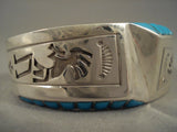 Stunning Vintage Navajo Old Sleeping Beauty Turquoise Sterling Native American Jewelry Silver Bracelet-Nativo Arts