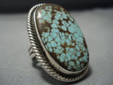 Stunning Vintage Navajo Rare #8 Turquoise Ring Native American Jewelry Jewelry-Nativo Arts