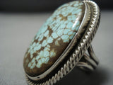 Stunning Vintage Navajo Rare #8 Turquoise Ring Native American Jewelry Jewelry-Nativo Arts