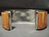 Stunning Vintage Navajo Shell Turquoise Native American Jewelry Silver Bracelet Old-Nativo Arts