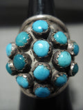 Stunning Vintage Navajo Snake Eyes Turquoise' Native American Jewelry Silver Ring Old Jewelry-Nativo Arts