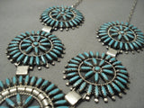 Stunning Vintage Navajo Sterling Native American Jewelry Silver Necklace Old Pawn-Nativo Arts