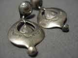 Stunning Vintage Navajo Sterling Silver Native American Earrings Old-Nativo Arts